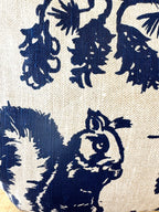 Pine Cone Heavy Linen Boho Tote Bag: Navy by Erin Flett