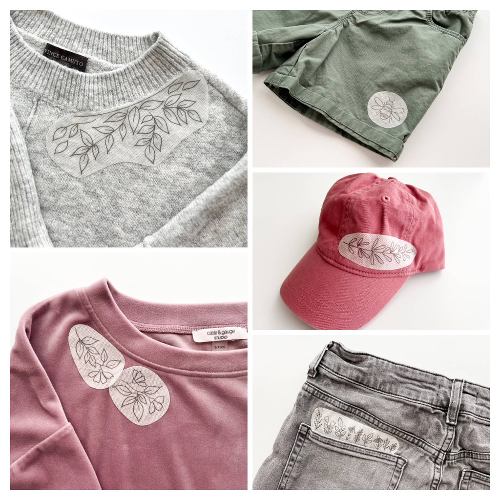Stick & Stitch Floral embroidery patterns for clothing by Matryoshka Doll Shop