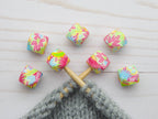 Preppy Floral Hexagon | Stitch Stoppers Knitting Notions by Fox & Pine Stitches