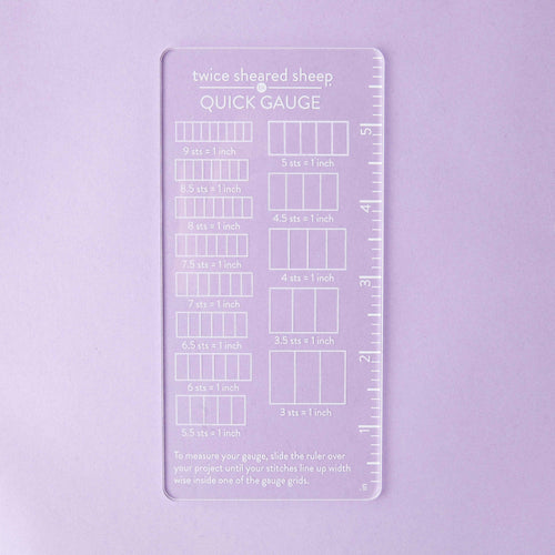 White Quick Gauge Ruler by Twice Sheared Sheep