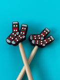 Calcetines de lana de invierno, regalito para la bota navideña, de Comma Craft Co