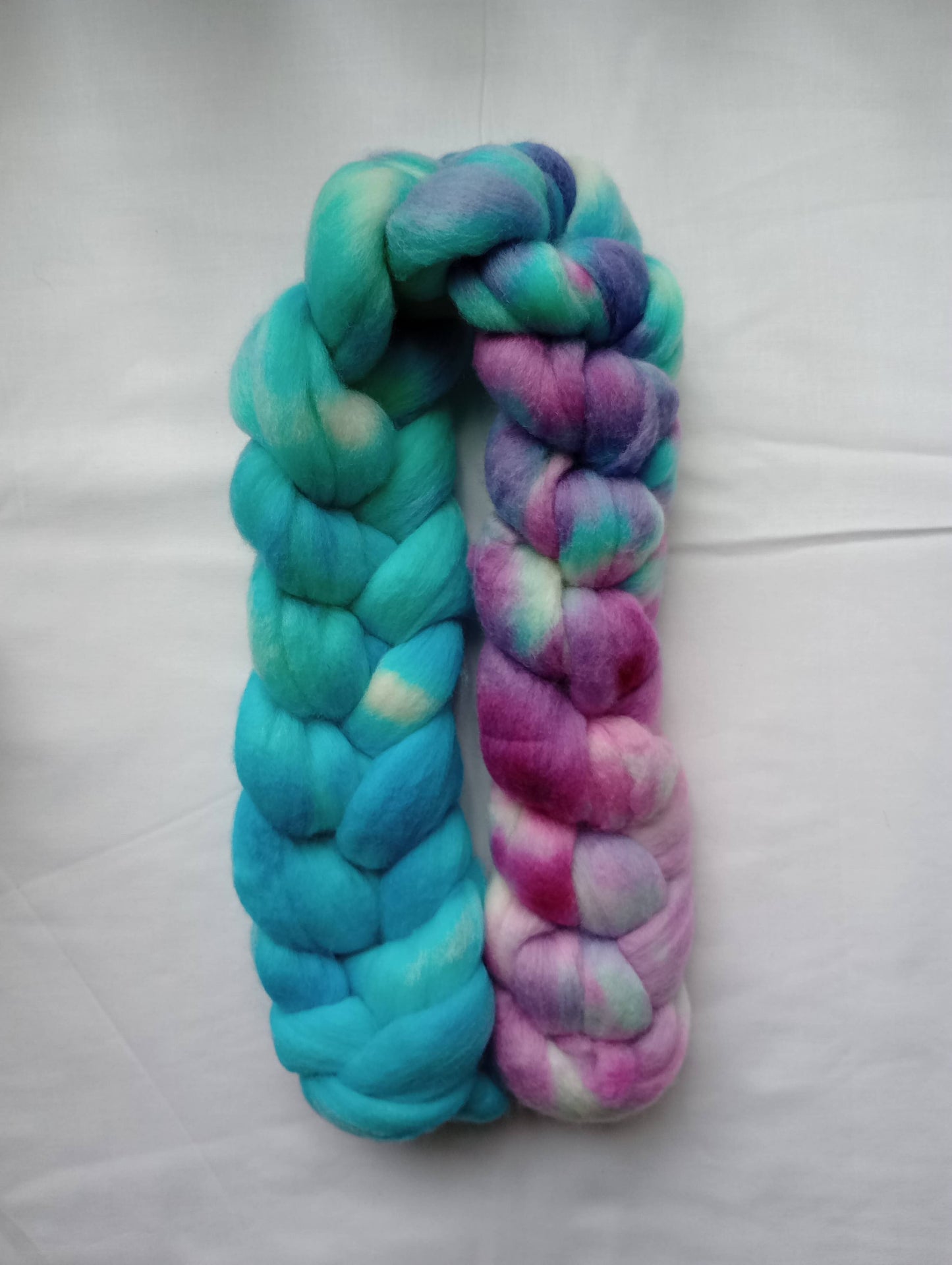 Hand Dyed Roving - Polwarth - 100 gram Braids
