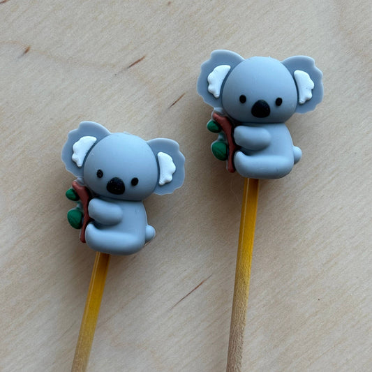 Knitting Needle Point Protectors - 3D Koala