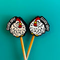 Protectores de puntas para agujas de tejer gallina Cluck Off de Comma Craft Co
