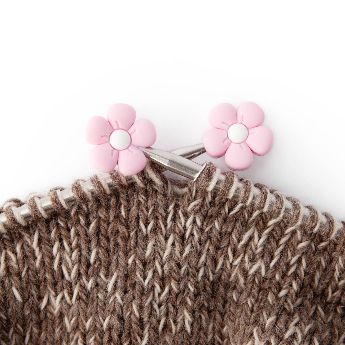 Protectores de puntas para agujas de tejer Pink Flower de Twice Sheared Sheep