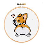 Corgi Butt - Kit de punto de cruz DIY de TheCloudFactory