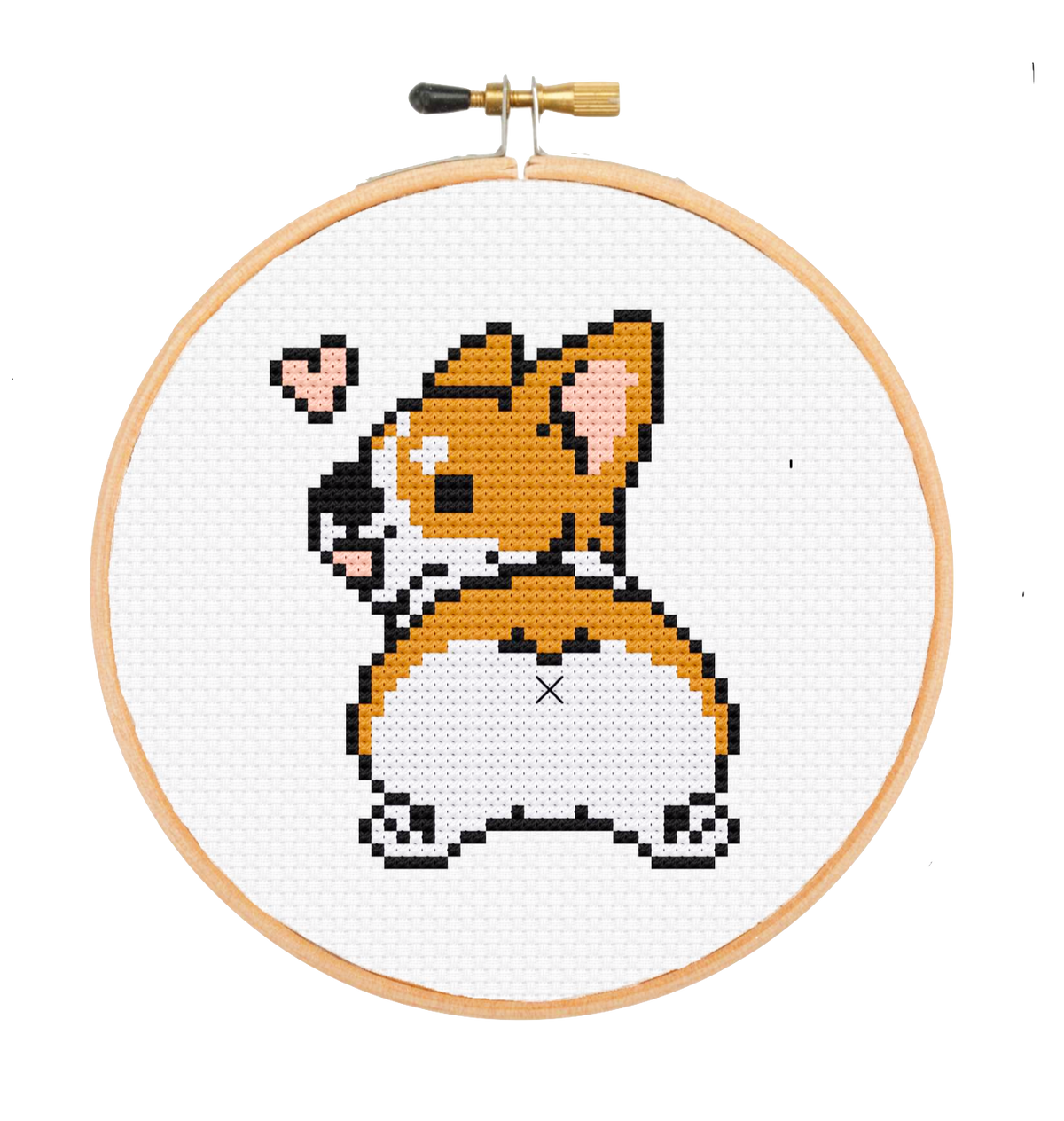 Corgi Butt - DIY Cross Stitch Kit by TheCloudFactory