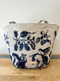 Pine Cone Heavy Linen Boho Tote Bag: Navy by Erin Flett