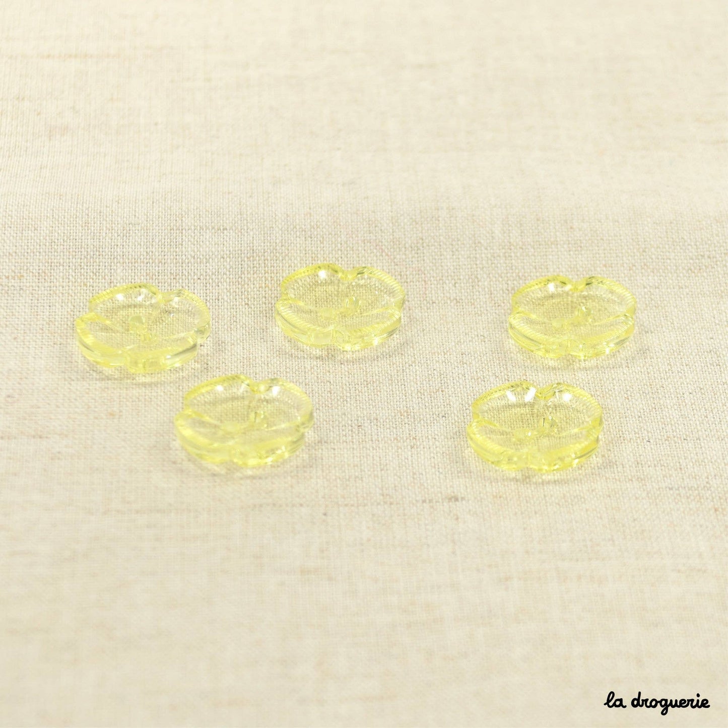 "Papeete flower 4 petals" button 18 mm: Sapphire blue