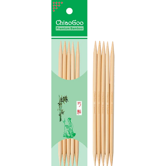 Chiaogoo Natural Bamboo 5" DPN
