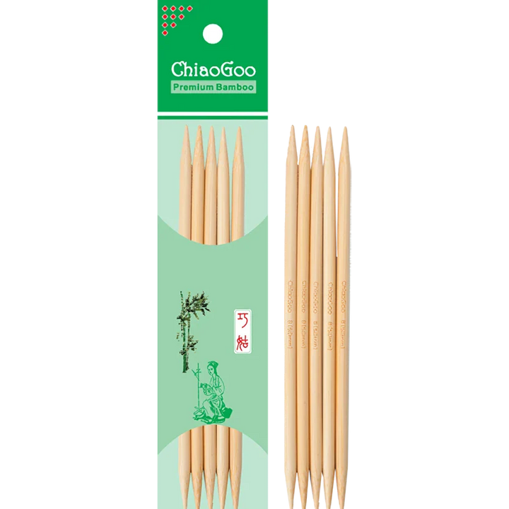 Chiaogoo Natural Bamboo 5" DPN