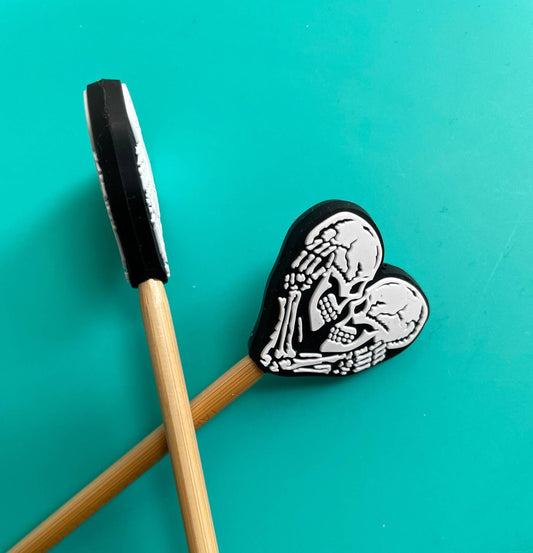 Goth Valentine Halloween Skeleton Heart Couple Gift