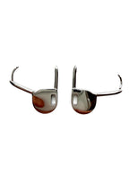 Aretes de marcadores de puntos en plateado: par de Coco Clem