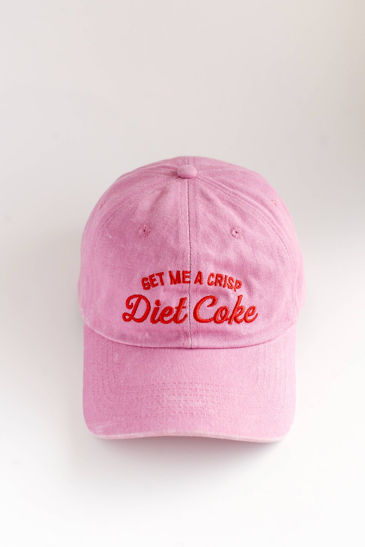 Get Me A Crisp Diet Coke Pink Dad Cap Quirky Baseball Hat by NatterDoodle
