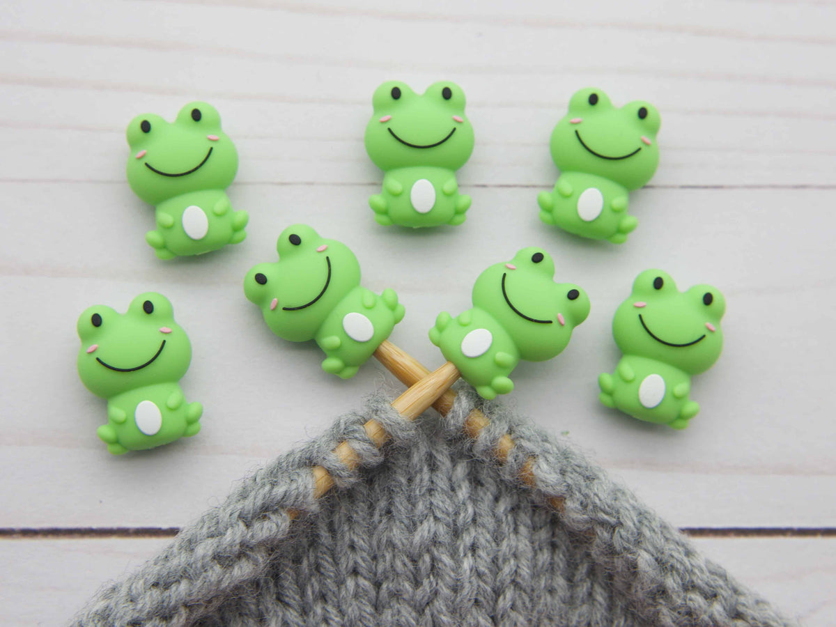 Little Frog | Topes de puntos (Stitch Stoppers) para tejer de Fox & Pine Stitches