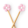 Protectores de puntas para agujas de tejer Pink Flower de Twice Sheared Sheep
