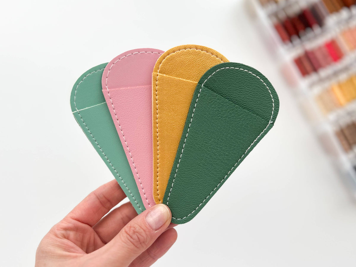 Scissors sheaths, small scissors case, leather sleeve by Matryoshka Doll Shop