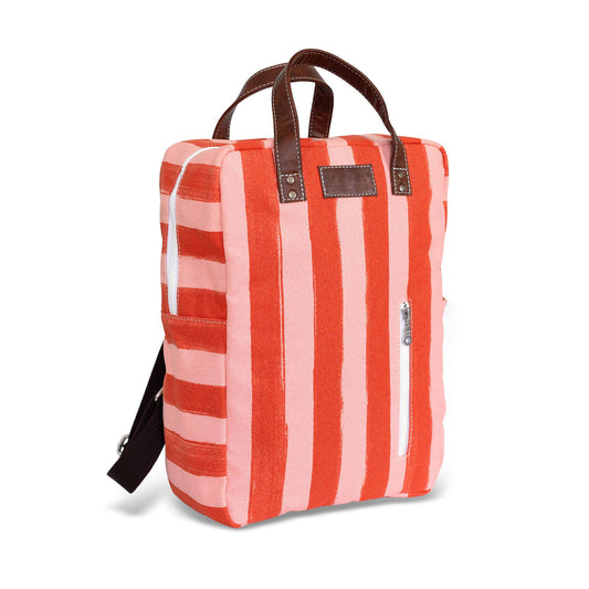 *NEW* Zippered Backpack, Linea Red/Pink