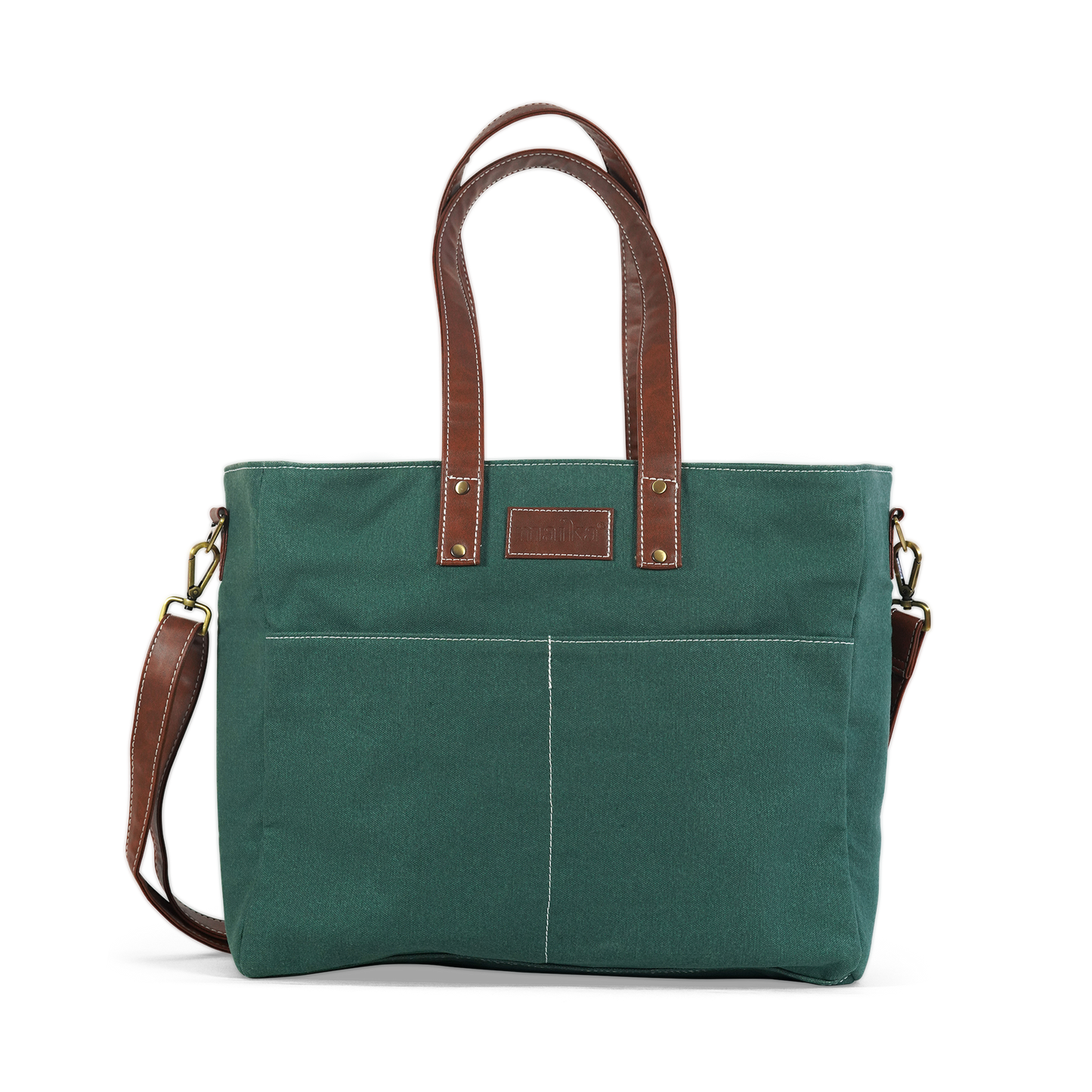 Essential Tote, Waxed Hunter Green