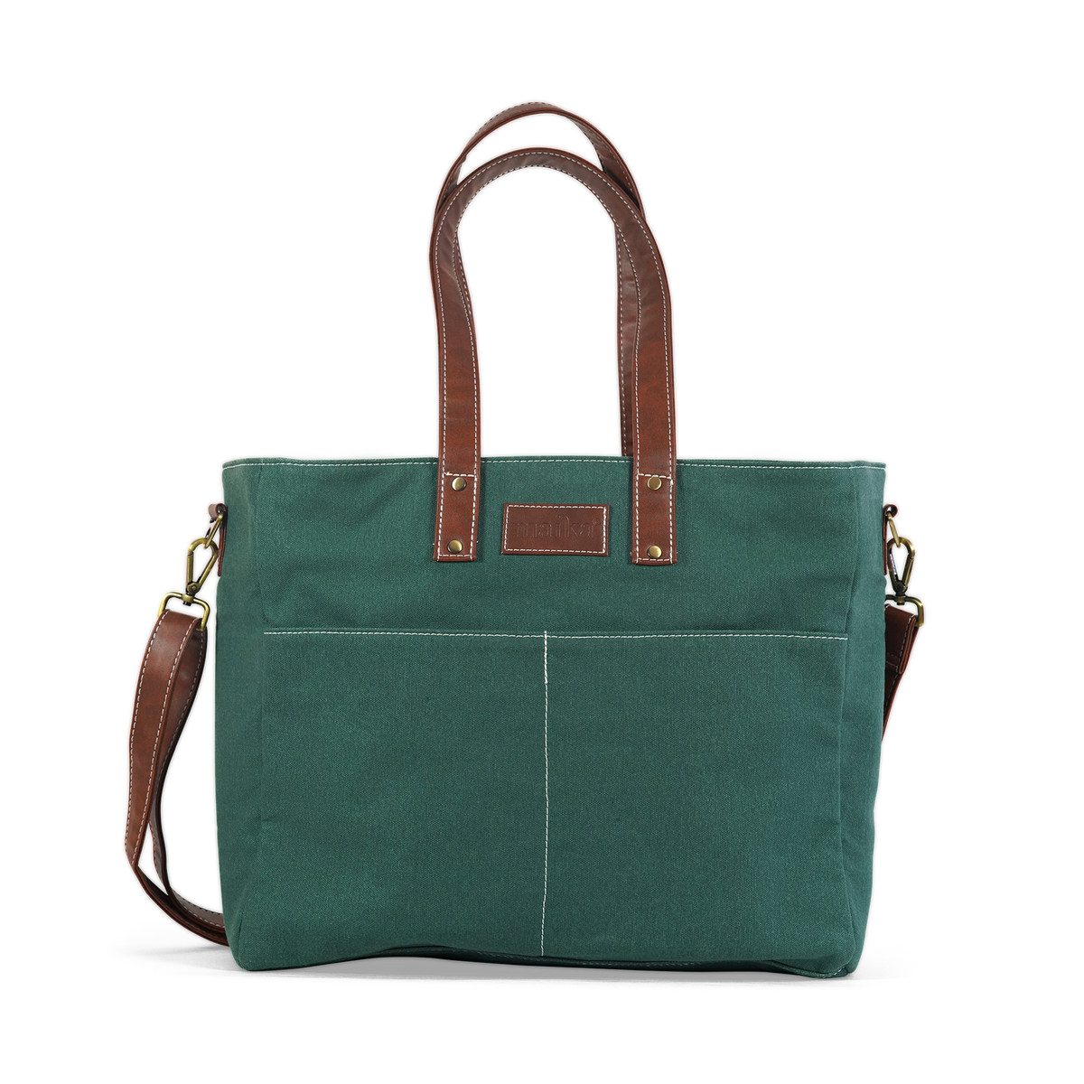 Bolsa tote Essential, Waxed Hunter Green de MAIKA