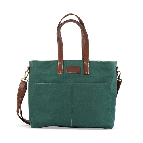 Bolsa tote Essential, Waxed Hunter Green de MAIKA