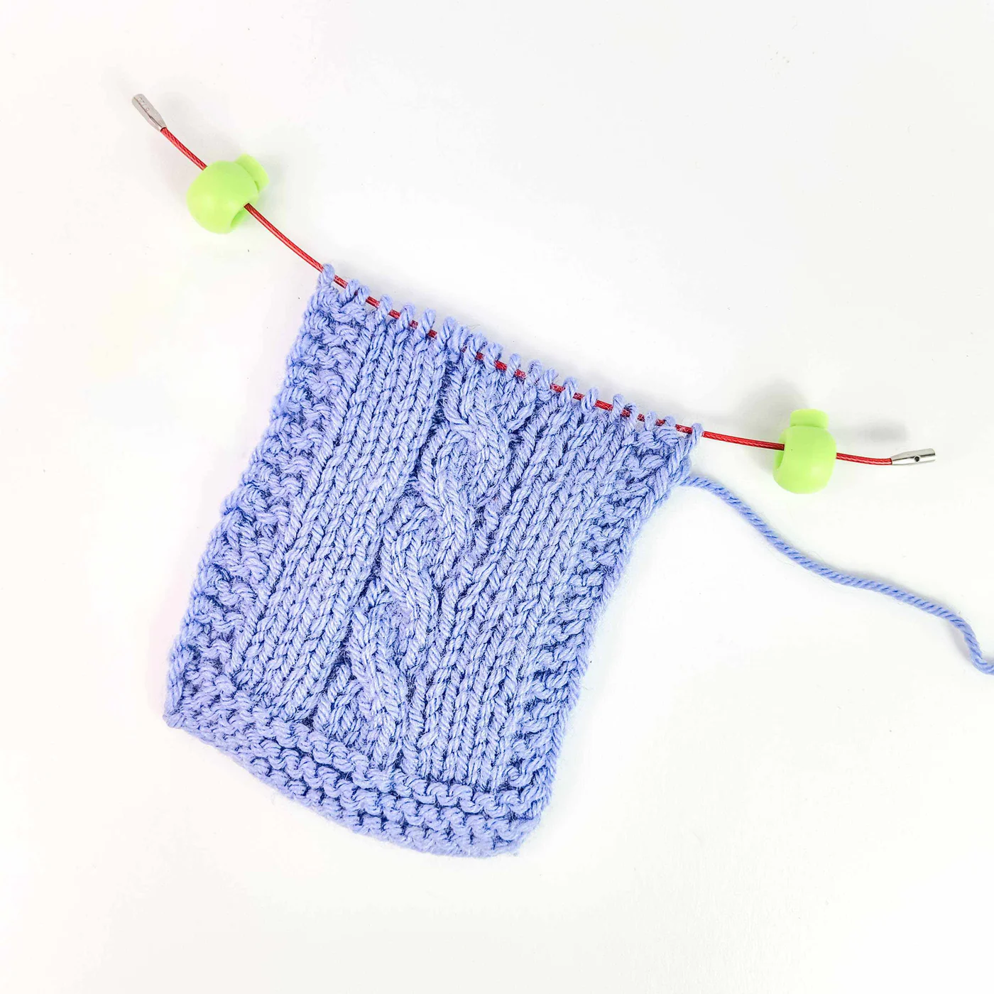 Cable Locks - Circular Needle Cord Stops - 2 pair: Bubble Gum / Medium (up to US 8)