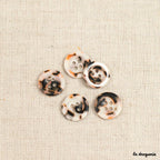 Botón Cheetah con borde, 4 agujeros, 18 mm, de LA DROGUERIE