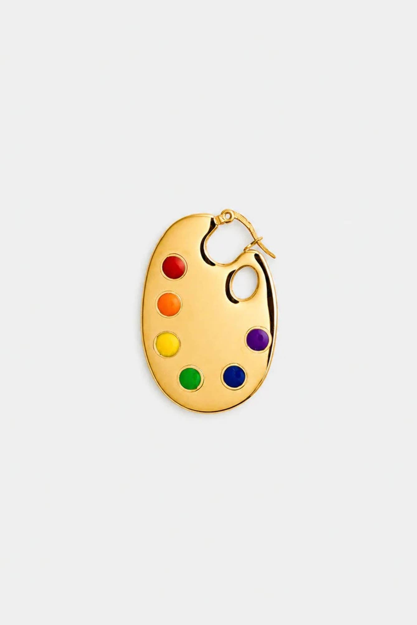 Paint Palette Earrings: Silver