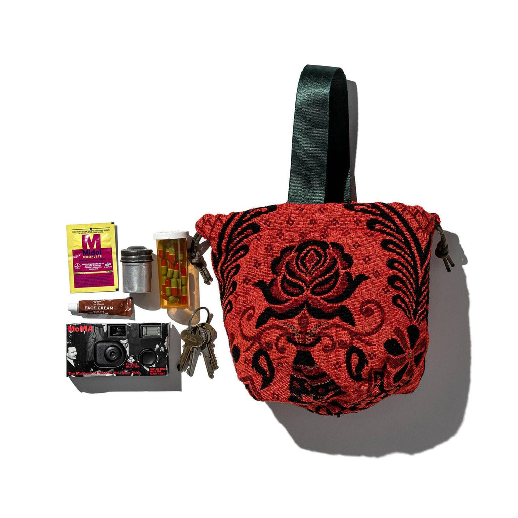 Jacquard Fabric Drawstring Bag by Puebco