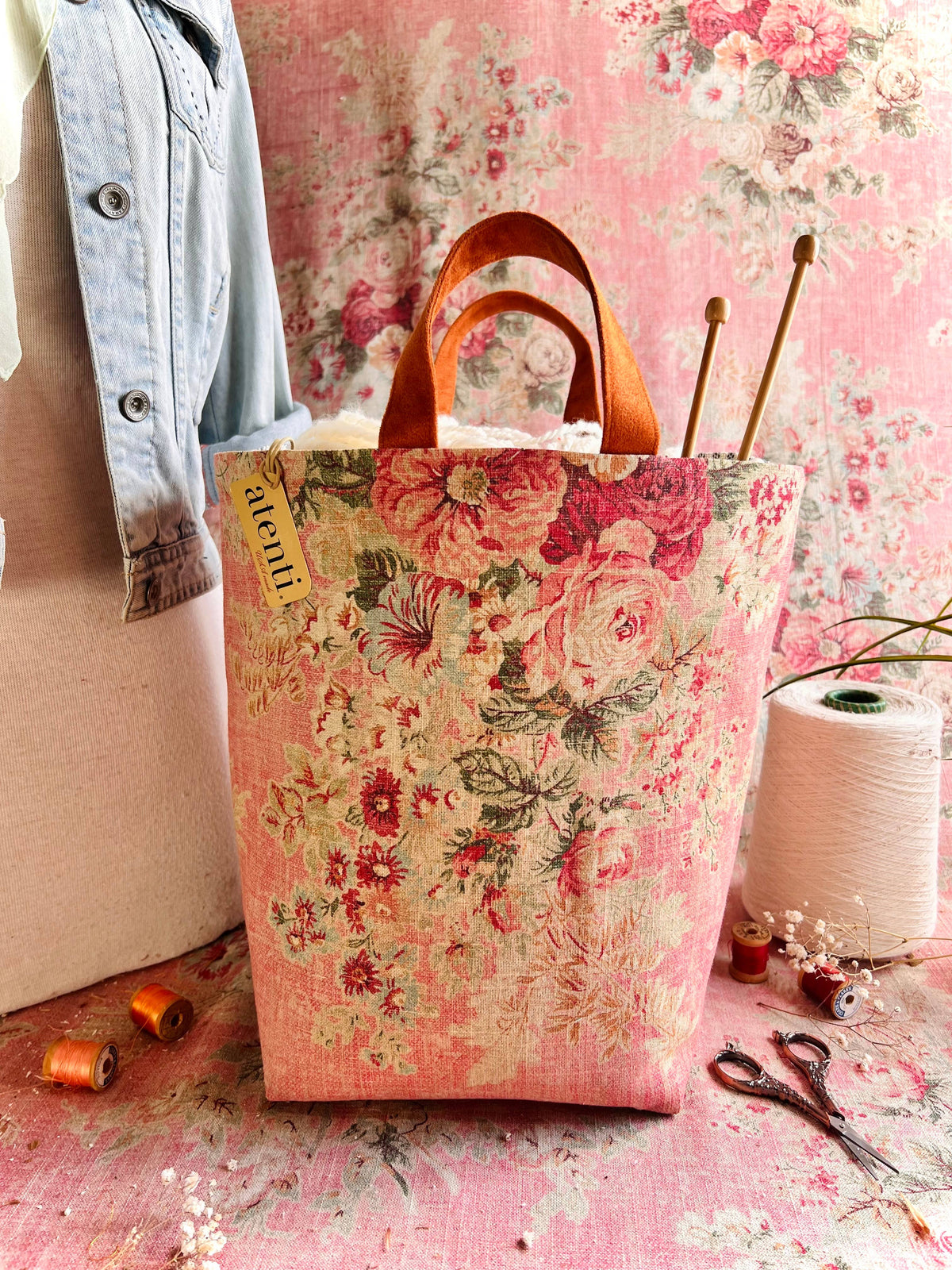 Rosewood Hope Basket, Project Bag by Atenti