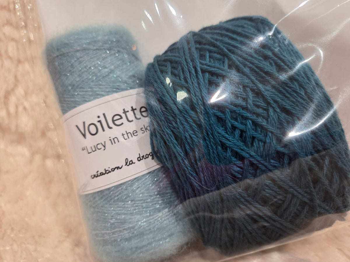 Petite Knit Sophie Scarf, Teal and Ocean Shimmer