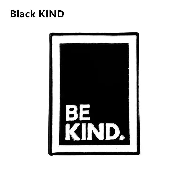 Kindness Pins: BE A NICE HUMAN Backpack/Bag/Clothing: White / Be a Nice Human