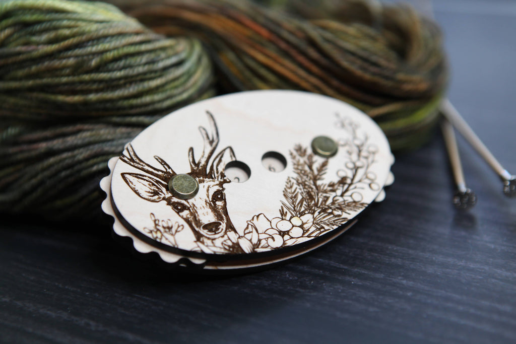 Deer in Forest Knitting and Crochet Row Counter by Sunrise Grove
