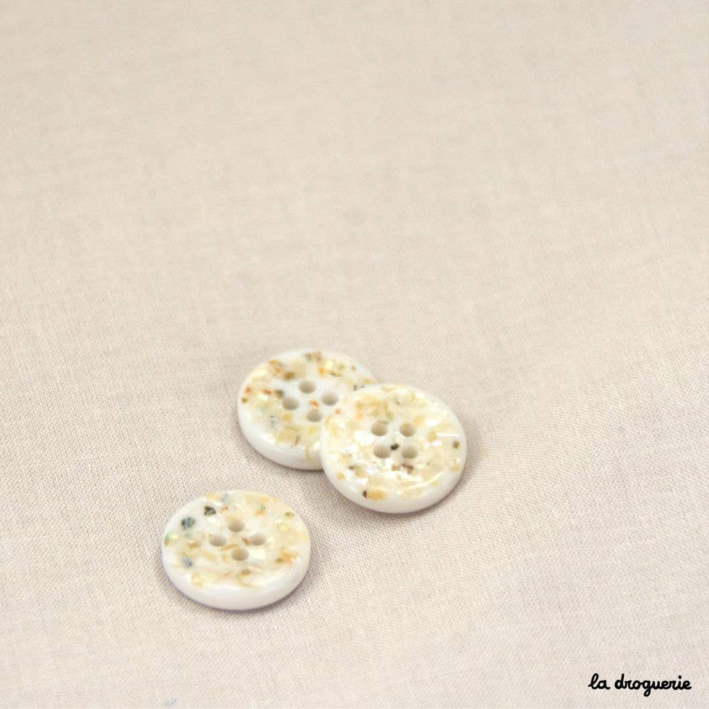 "Pretty Pebbles" Button 15 mm - Button 15 mm: Peach blush by LA DROGUERIE