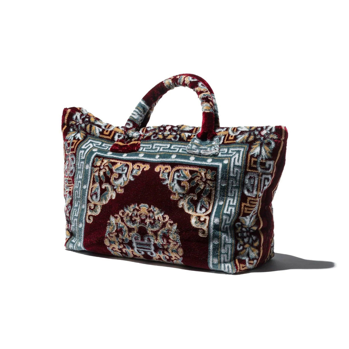 Bolsa de tela de alfombra de poliéster y algodón, Burgundy de Puebco