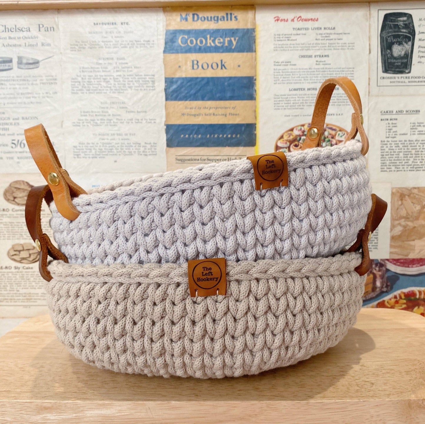 'Appledore' Crochet Basket Kit: Beige