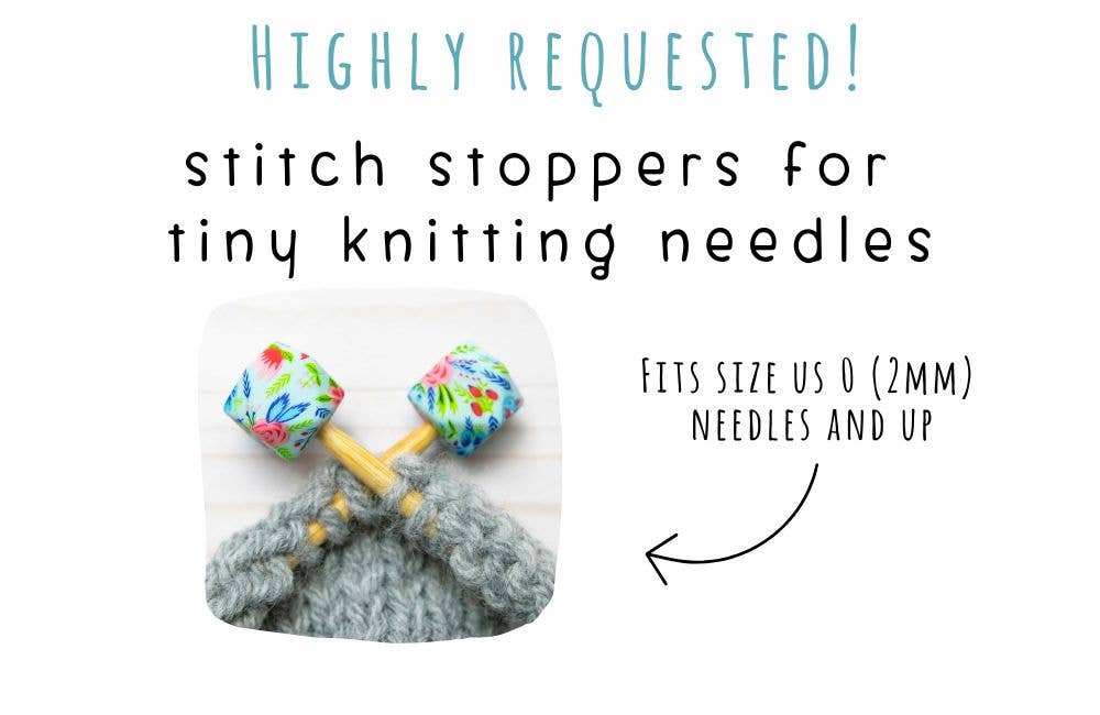 *Orificio pequeño* Blue Floral Hexagon | Stitch Stoppers de Fox & Pine Stitches