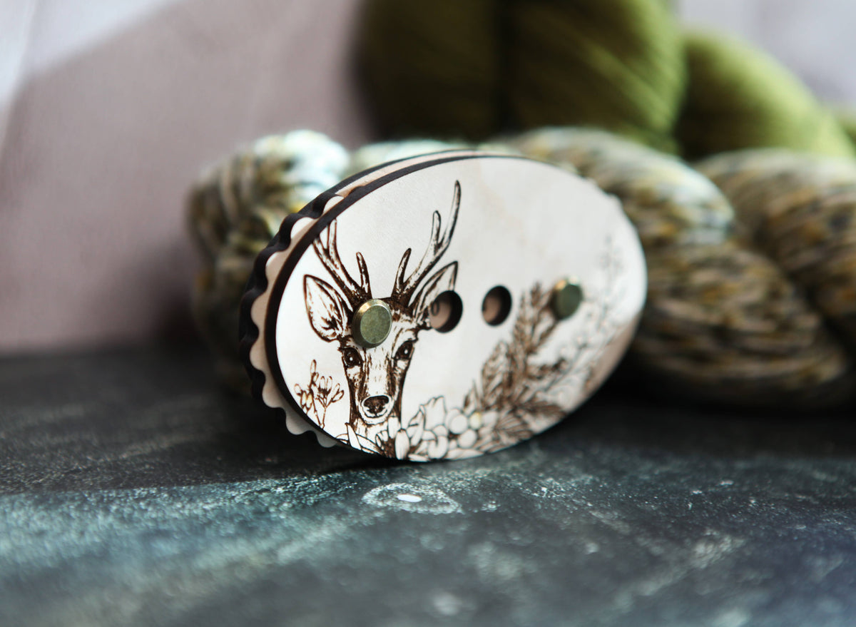Deer in Forest Knitting and Crochet Row Counter by Sunrise Grove