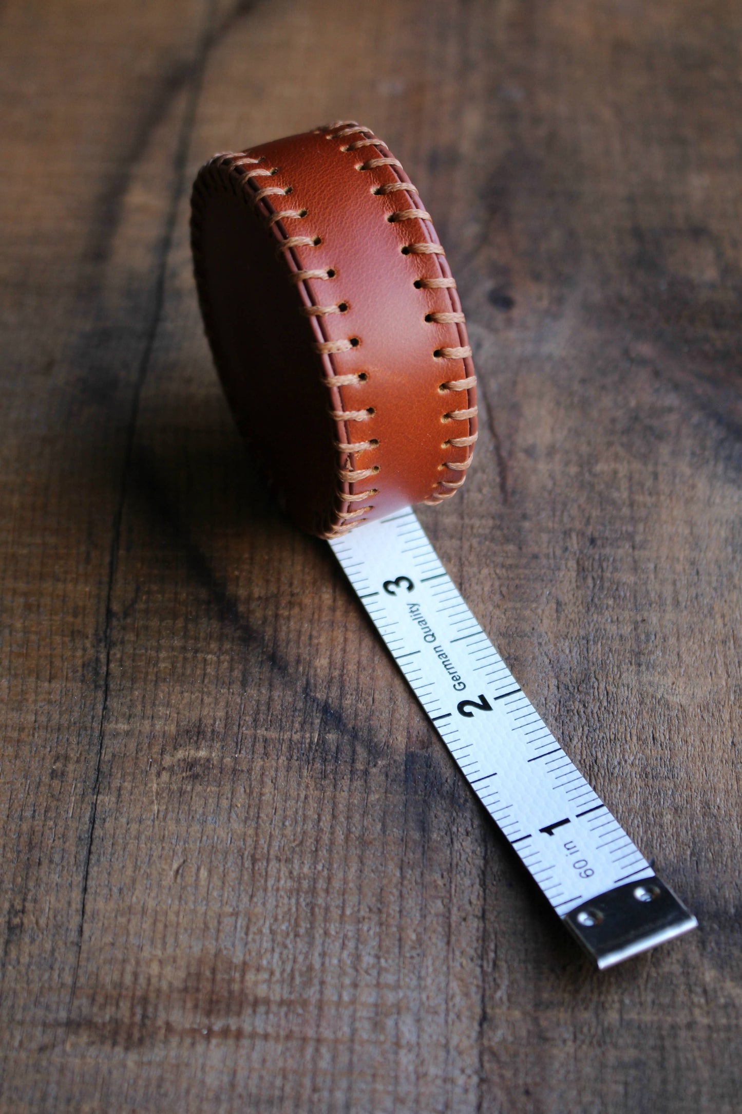 Hand-Stitched Leather Tape Measures