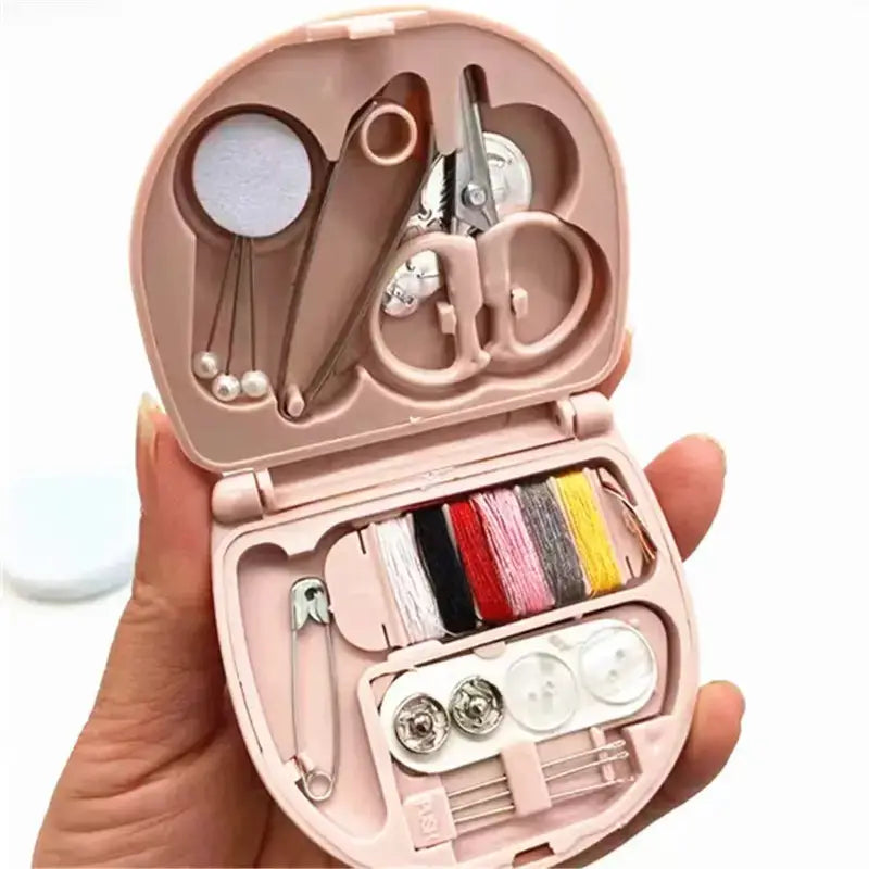 Portable Mini Sewing Kit, Emergency Clothing Fix Kit, Gift: Pink by Magnifique Hearts