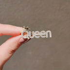Vintage Rhinestone QUEEN Brooch Pin, Elegant for Women Girls by Magnifique Hearts