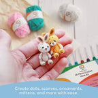 Juego de agujas de crochet, 12 agujas ergonómicas de colores, de Jumbl