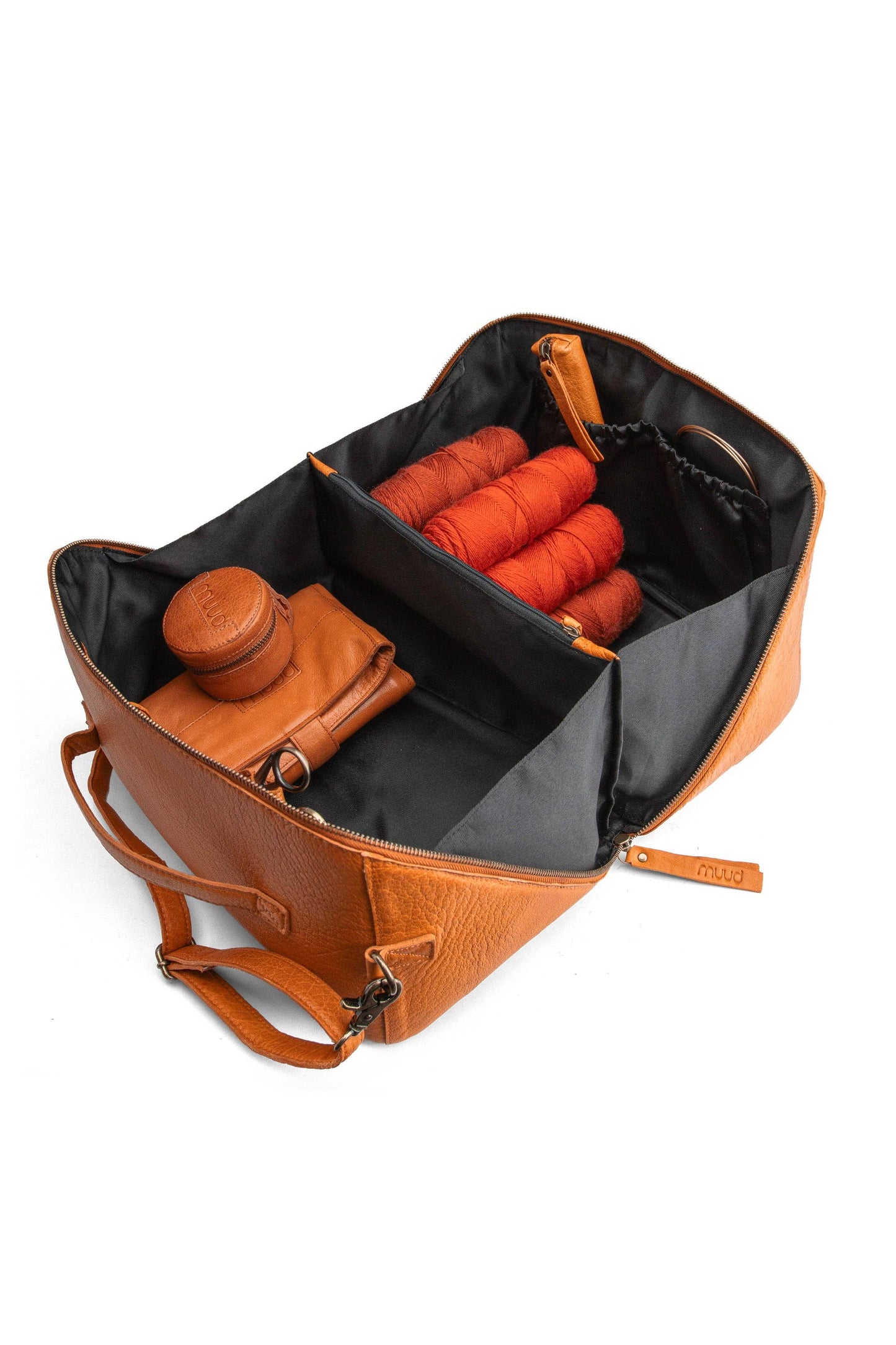 Cleo XL Project Bag: Rich Brown / One size