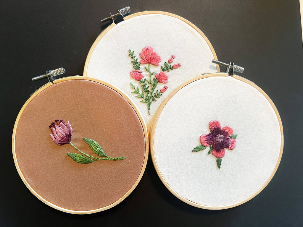 Paquete Stick & Stitch Flower de Embroider Me Wicked