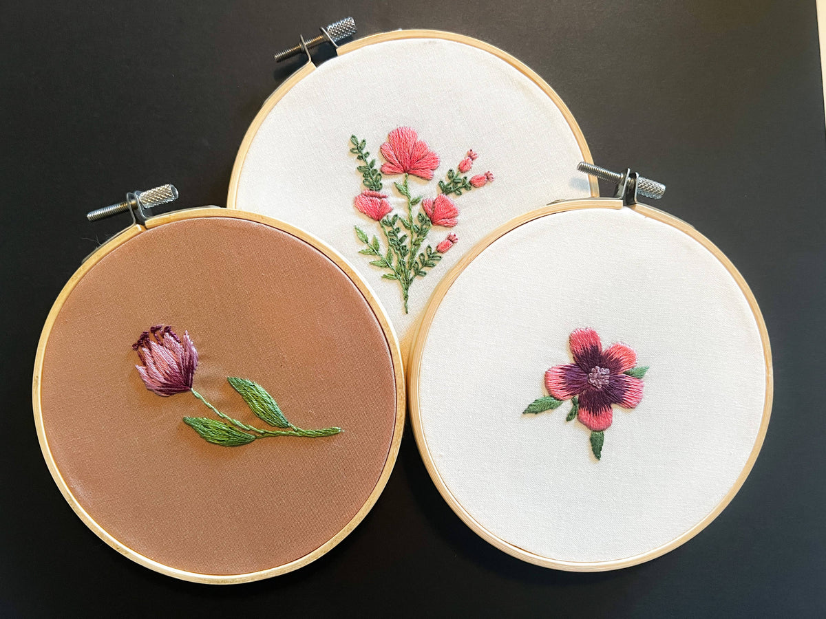 Flower Stick & Stitch Pack by Embroider Me Wicked
