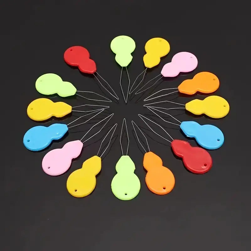 Colorful Plastic Thumb Needle Threader DIY Cross Stitch Tool: 5 Pc