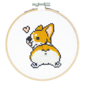 Corgi Butt - Kit de punto de cruz DIY de TheCloudFactory