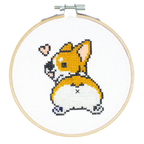 Corgi Butt - Kit de punto de cruz DIY de TheCloudFactory