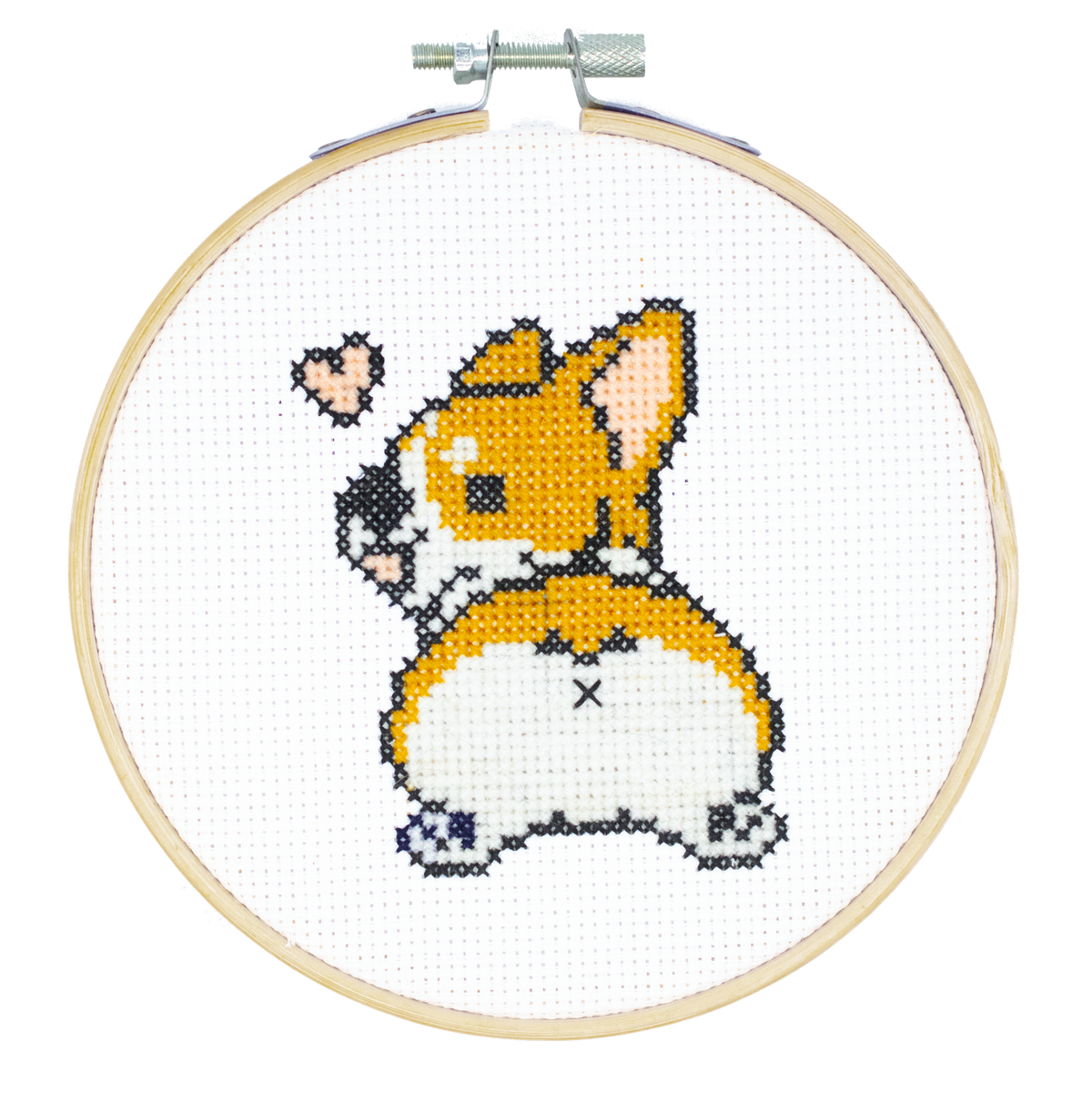 Corgi Butt - DIY Cross Stitch Kit by TheCloudFactory