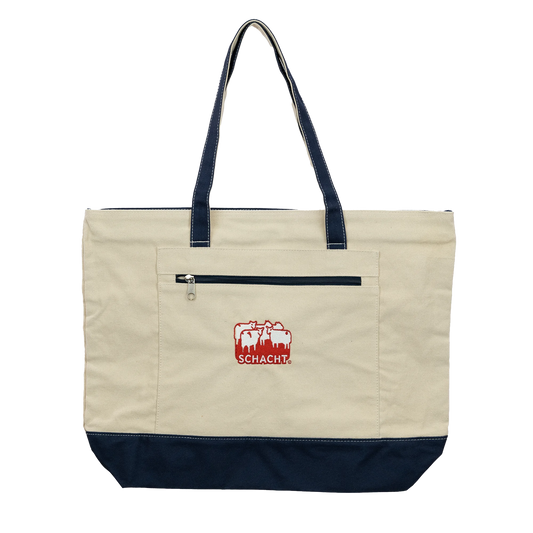 Schacht Sheep Natural/ Blue Tote